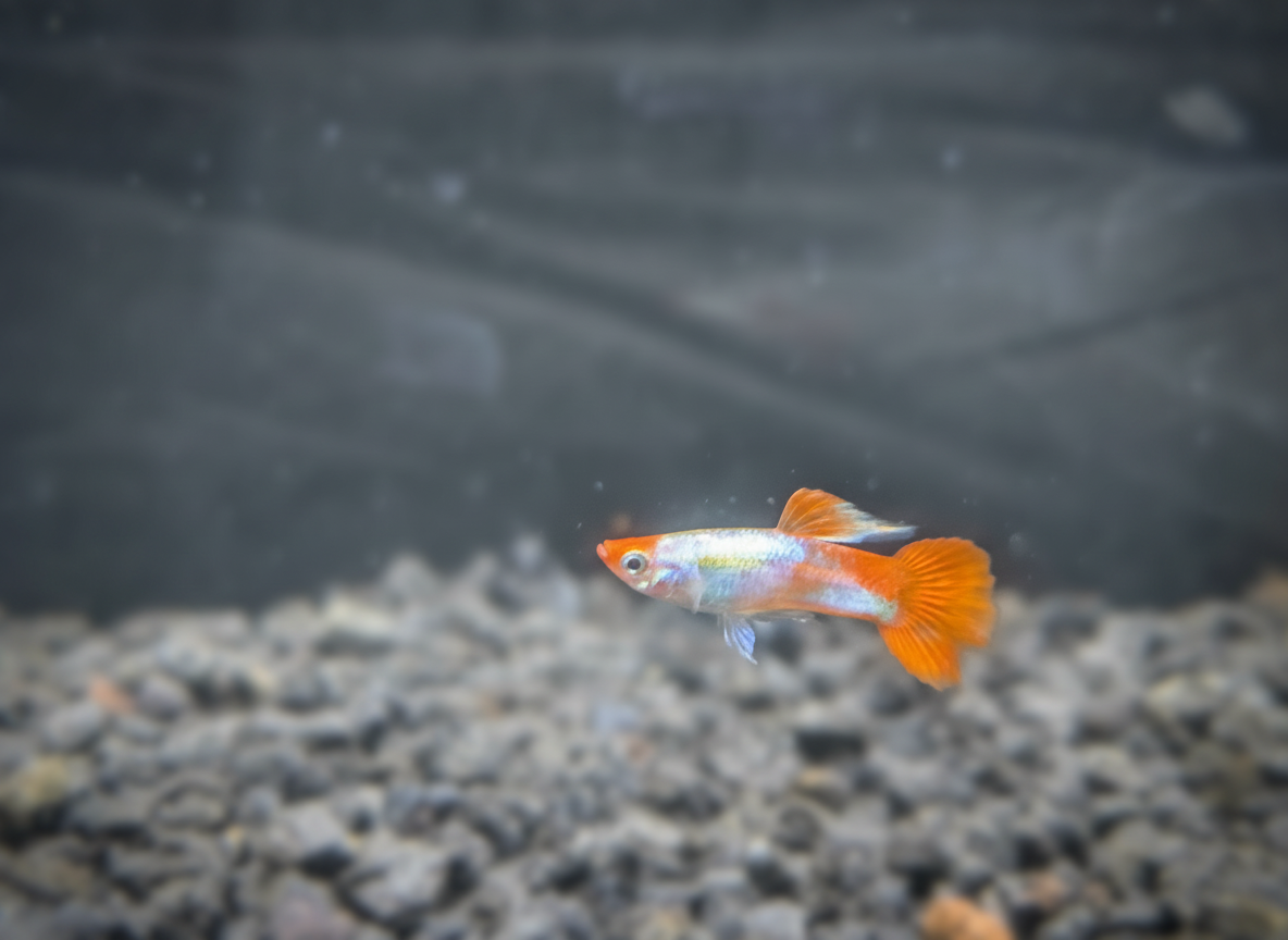 Platinum Koi Guppy (Poecilia reticulata)