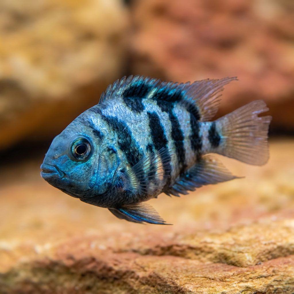 Polar Blue Parrot Cichlids