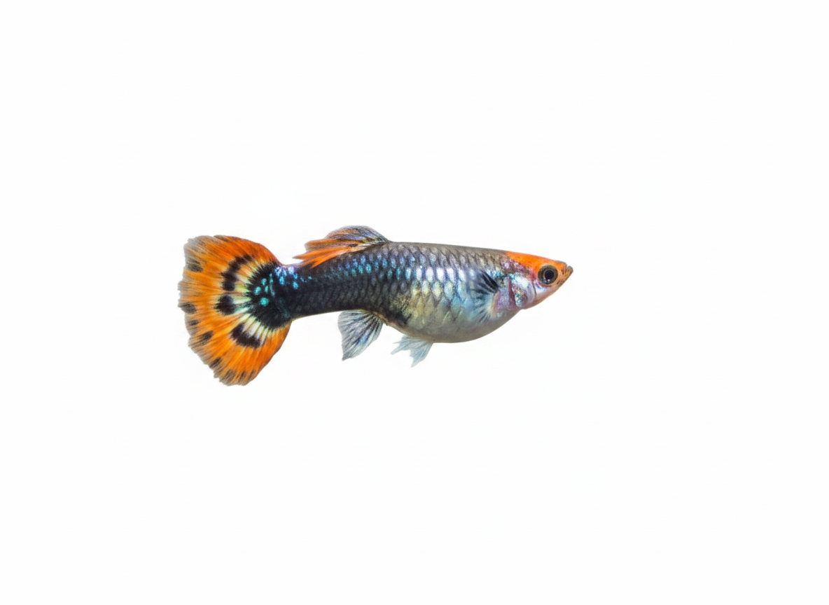 Black Koi Guppies (Poecilia reticulata)