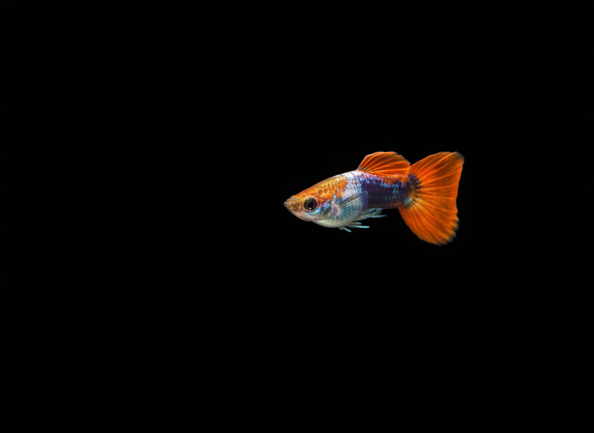 Black Koi Guppies (Poecilia reticulata)