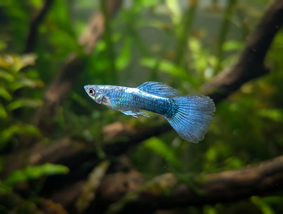 Blue Metallic Guppies