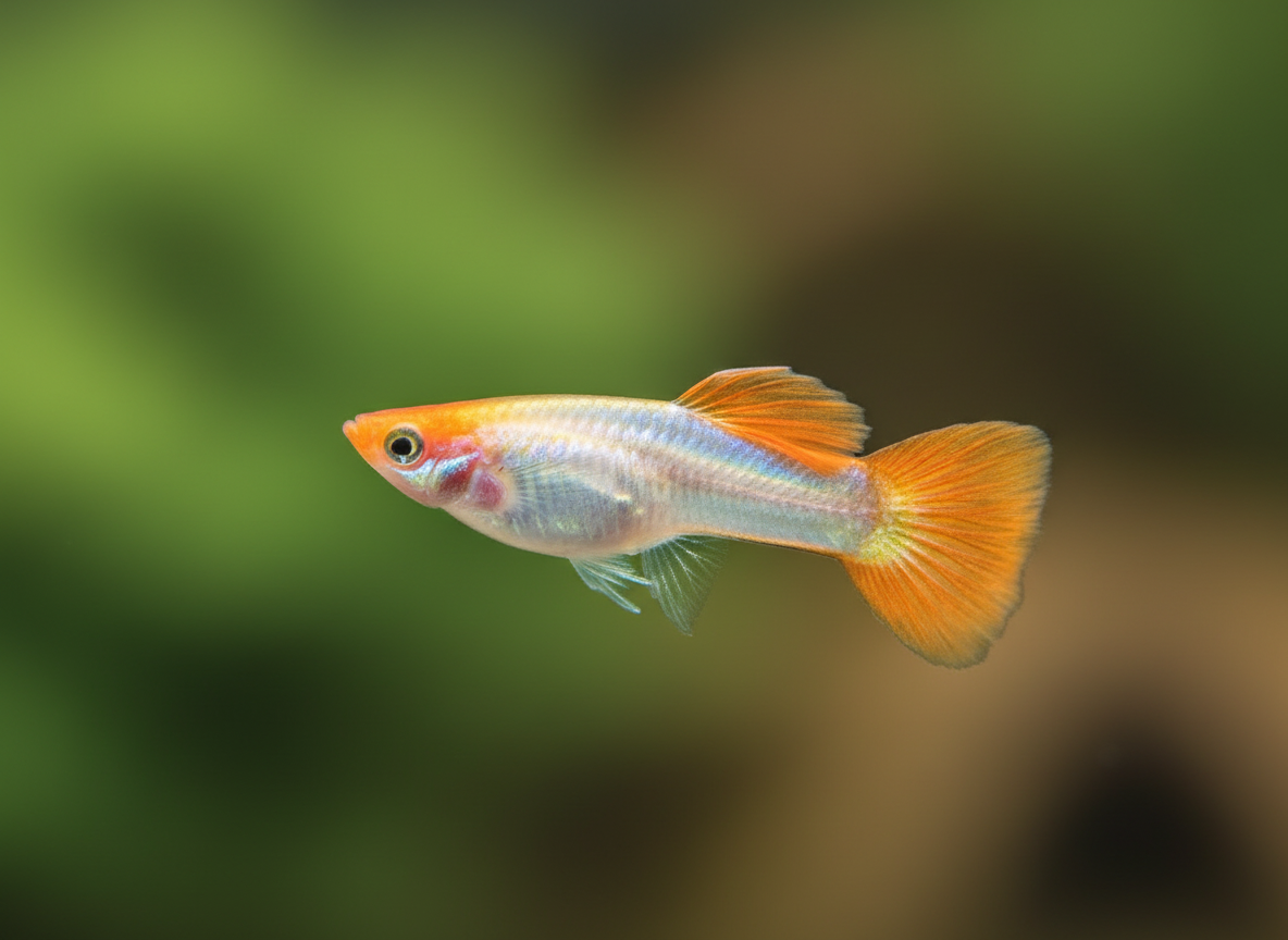 Platinum Koi Guppy (Poecilia reticulata)