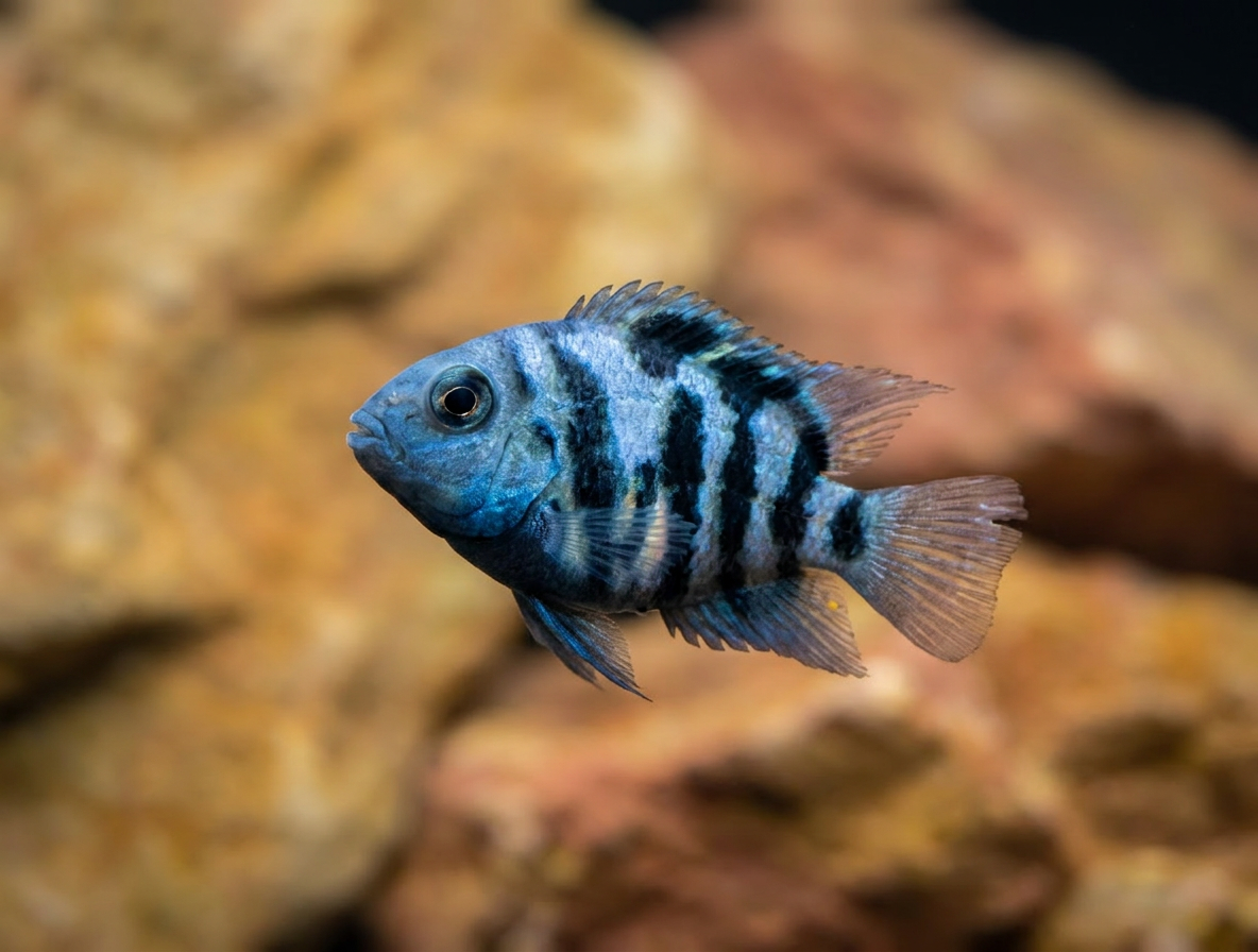 Polar Blue Parrot Cichlids